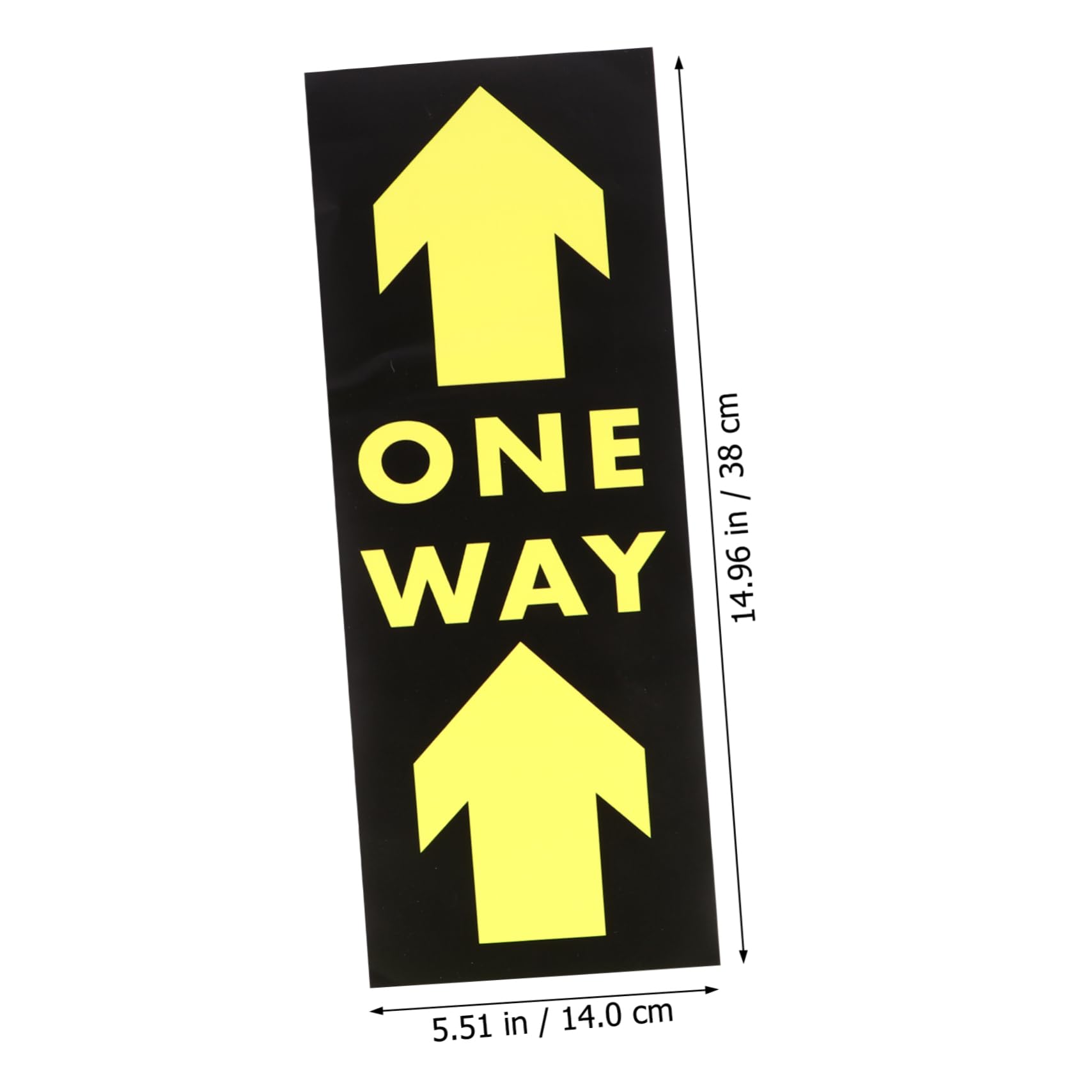ARTIBETTER 5pcs Directional Arrow Sticker Safety Floor Sign Way Sign Floor Sticker Warning Decals Easy to Re-adjust