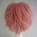 Alacos Short Pink Spiky Layered Anime Cosplay Costumes Wig for Sayori+Cap