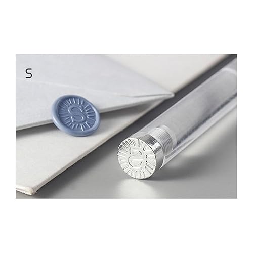 Miniatura 1 de Sello de cera del alfabeto E con inicial, sello de cera de sellado de letras vintage con cabeza de latón extraíble y mango de madera, para