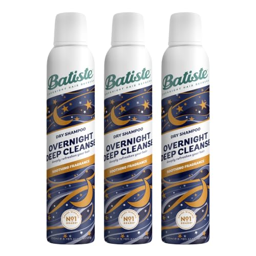 Image of Batiste Overnight Deep Cleanse 200ml - Leave-In Deep Cleansing Dry Shampoo for Overnight Use - Absorbs Oil for Clean Looking Fresh Hair Overnight (Pack of 3)