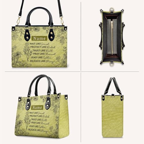 Personalized Handbag Gifts for Her - PU Leather Bags - Custom Women Tote Bag for Mother’s Day, Birthday, Wedding3