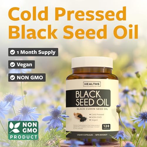 Black Seed Oil Capsules | Antioxidant, Blood Sugar & Liver Support | Cold Pressed Pure Black Cumin Seed Oil | High in Omega 3 6 9 | Non-GMO & Vegan Black Cumin Oil | 120 Nigella Sativa Softgels - Image 3