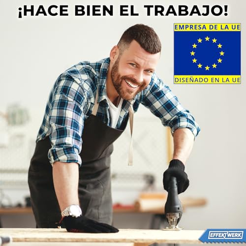 Miniatura 7 de Effektwerk Juego De Hojas De Sierra De Calar De Carburo De Alta Resistencia Con Estuche De Almacenamiento, Hojas De Sierra Con Vástago En T Para Madera, 10 Piezas
