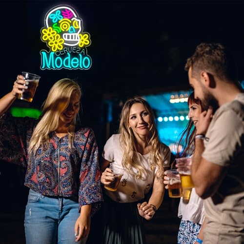 Image of Beer Neon Sign for Wall Decor Dimmable Beer Neon light for Bedroom Bar Led Business Signs Suitable for Man Cave Home Bar Pub Party Store Bistro Birthday Gift Christmas Decor Size 14.9*11.8In(ZYLD283)
