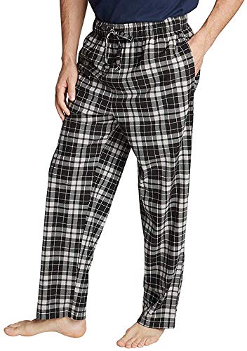 Nautica Men's Sueded Fleece Pajama Pants 2 Pack (XX-Large, BlackBlue-Plaid)2