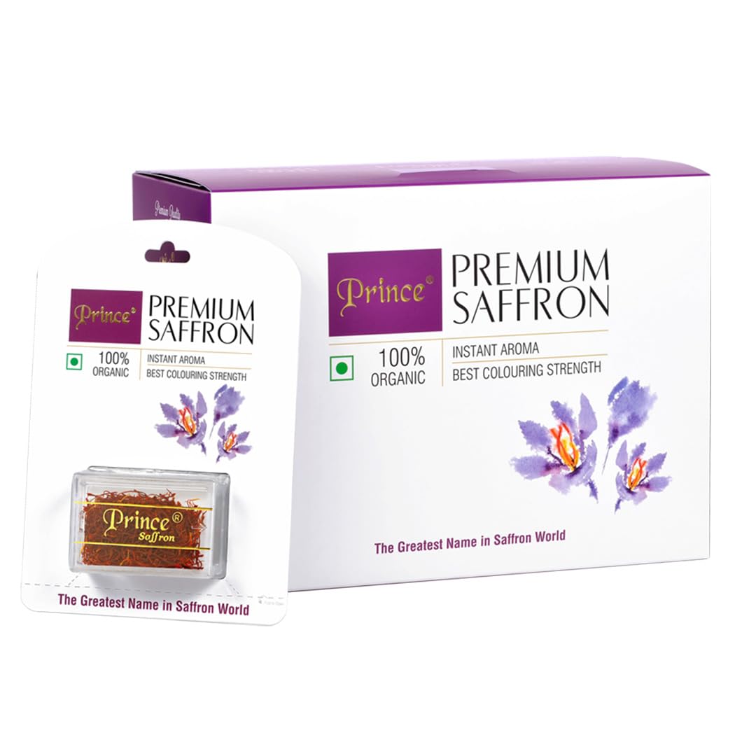 Prince Pure Spanish Kesar Saffron Original (1gm X 20 Pcs) 20gm Tested & Certified by NABL Accredited Laboratory (A+++ Quality) Use for Pregnant Women, Sweets & Milk