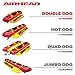 Airhead Double Dog Towable 1-2 Rider Tube for Boating and Water Sports, Double-Stitched Full Nylon Cover, EVA Padding & Padded Handles for Comfort