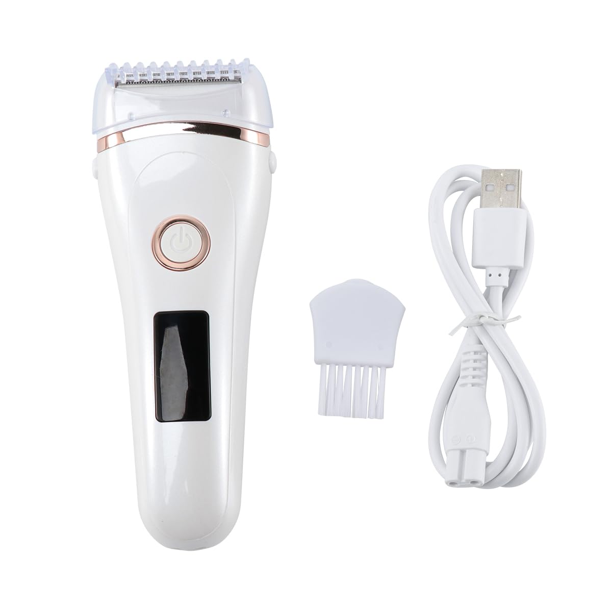 CALLARON Epilatore Elettrico Ricaricabile Usb Display Led, Rasoio Da Donna Per Corpo e Bikini, Trimmer in Acciaio Resistente Per Viso, Gambe e Ascelle, Senza, Per Pelle Liscia e Morbida