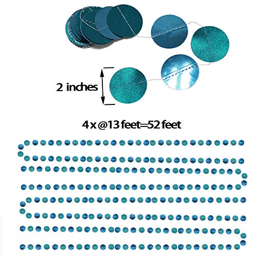 Glitter Teal Blue Star Garland Blue For Party Decorations Hanging Dot Banner Streamer Backdrop Decor For Wedding Birthday Bday Engagement Bridal Shower Bachelorette Graduation Party Supplies #TOP3