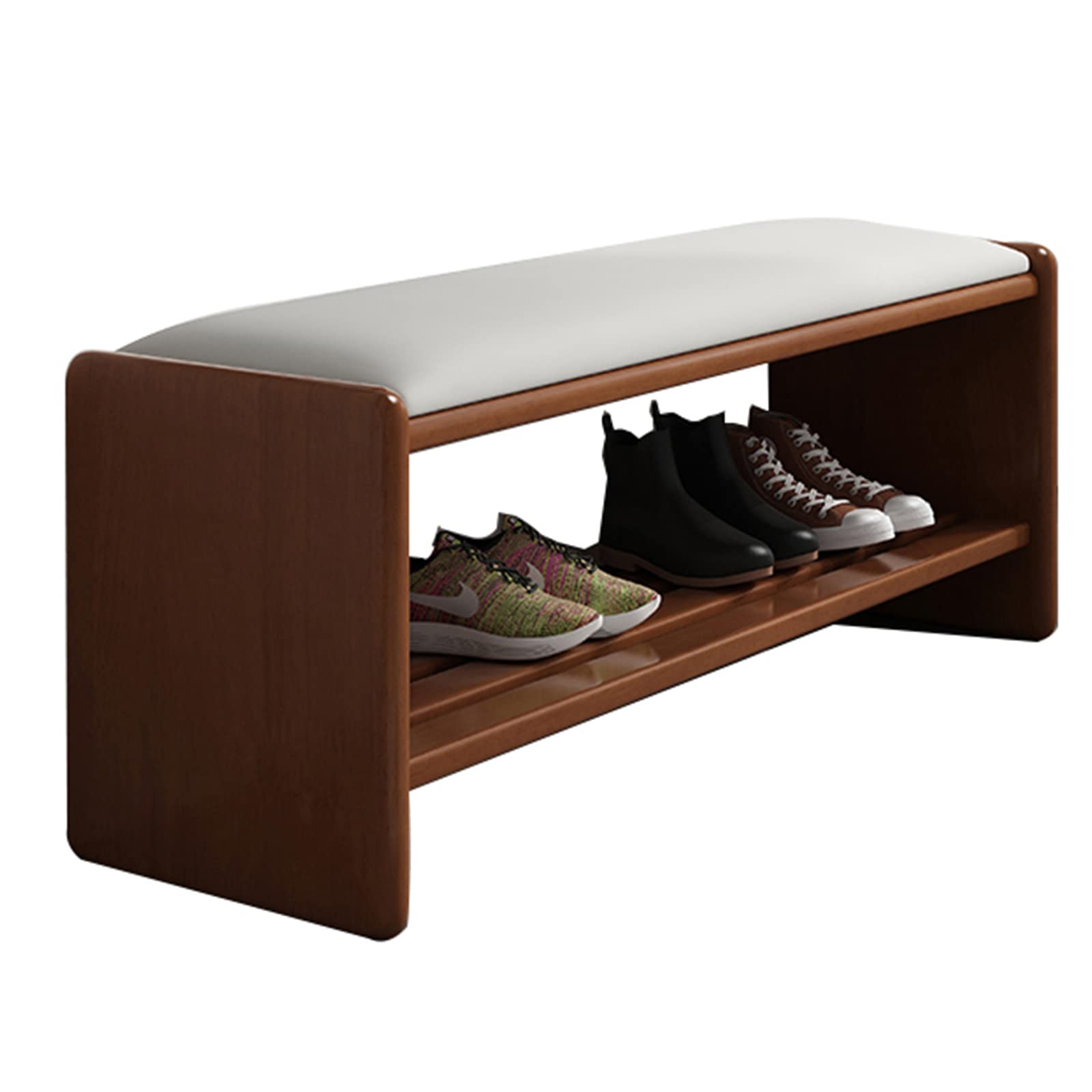 Meuble chaussures gain de place avec tiroir de rangement en bois