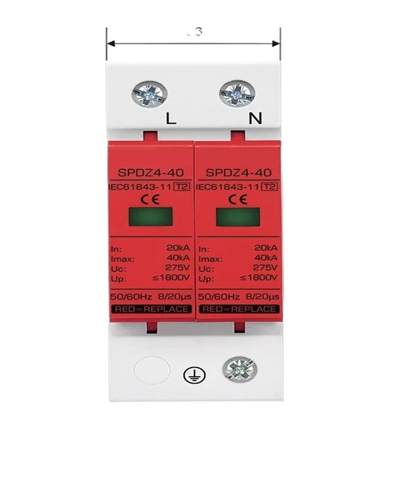Leotnndq 2P 20-40Ka Protector Ac 275V Spd 2P 20Ka~40Ka