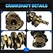 Engine Rebuild Overhaul Kit for 2011-2019 Kia Sorento/Sedona/Cadenza, for 2013-2019 Hyundai Santa Fe/Azera 3.3L G6DH, Include 3.3 Crankshaft, Timing Chain Kit, Head Gasket Set Replace# 23110-3CFA0