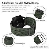 BISONSTRAP 2 sztuki plecione nylonowe paski do zegarka, ulepszona regulowana klamra, rozciągliwe paski z pętelkami dla mężczyzn i kobiet, szerokość paska 16 mm, 18 mm, 19 mm, 20 mm, 22 mm, 24 mm, 20mm