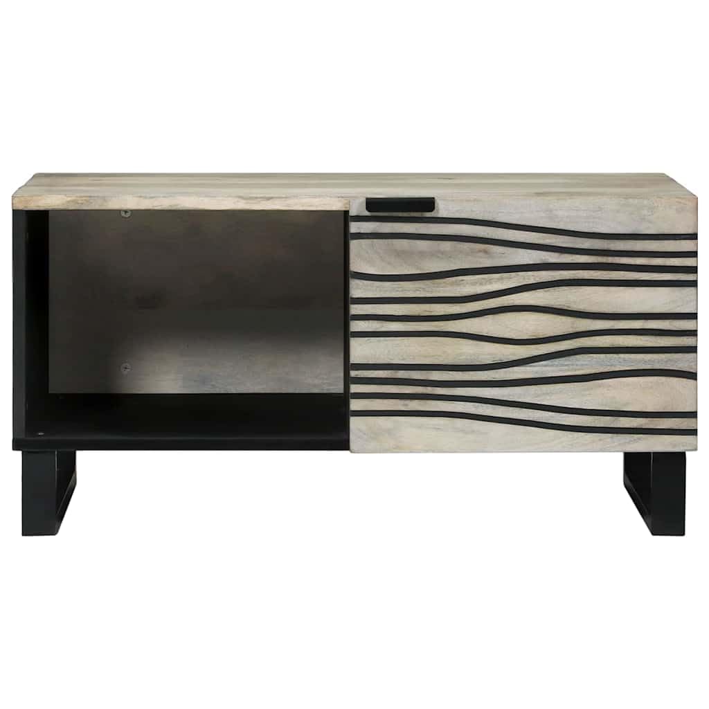 Tavolino da salotto bianco, 80 x 50 x 40 cm, in legno, moderno, con spazio e ripiano, per soggiorno, salotto, ufficio, design elegante, facile da montare, versatile