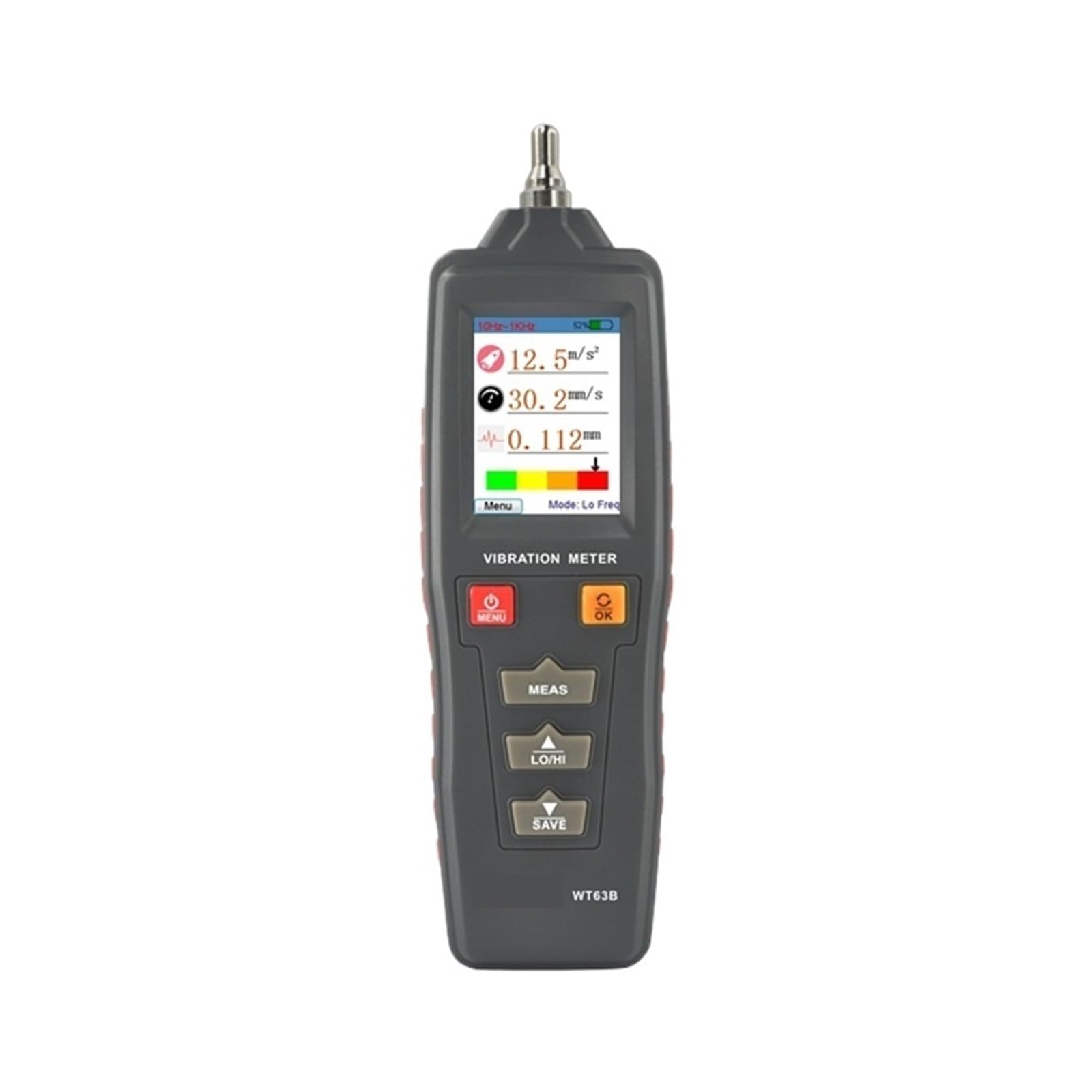 WDWDW Vibration Meter Tester,WT63B Analyzer Color LCD Digital Rotate Acceleration Velocity Displacement High Low Frequency