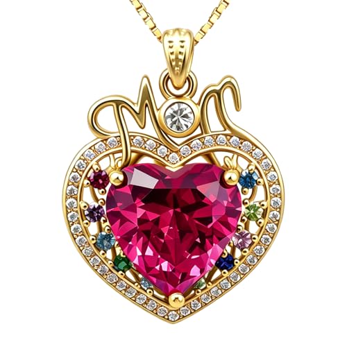 CupidGift MOM�l�b�N���X �����p 18K�S�[���h���b�L �n�[�g�a���� �y���_���g�l�b�N���X ��̓��W���G���[�M�t�g ���ꂳ��₨�΂������ւ̏�i�ȃp�[�\�i���C�Y �N���X�`�����l�b�N���X, Suitable for most people, �x