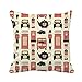 Funda de almohada de Union Vintage London Symbols British Jack patrón de té soldado funda de almohada cuadrada funda de cojín, 40,6 x 40,6 cm
