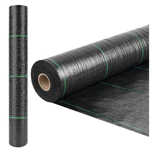 GRASSCLUB 4ft x 300ft Weed Barrier Landscape Fabric Heavy Duty Premium Weed Control Fabric Durable & Eco-Friendly Weed Block Gardening Mat