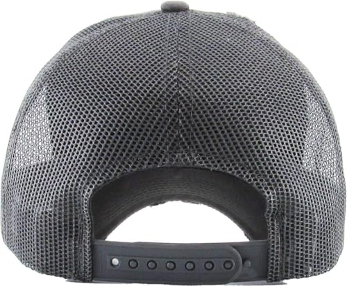 Image of KBETHOS Vintage Washed Distressed Cotton Dad Hat Baseball Cap Adjustable Polo Trucker Unisex Style Headwear Adjustable