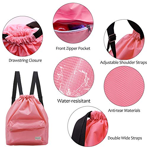 Kikigoal Dry Wet Separated Swimming Bag Portable Drawstring Backpack Waterproof Gym Sports Pool Beach Gear Bag #TOP3