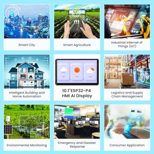 Image of 10.1 Inch ESP32-P4 Display IPS Touch Screen WIFI6 Dev Board | Based on ESP32-P4 & ESP32-C6, Up to 400MHz, 1024x600 Resolution, Support Wi-Fi 6, Bluetooth 5.3 (BLE), AI Speech Interaction