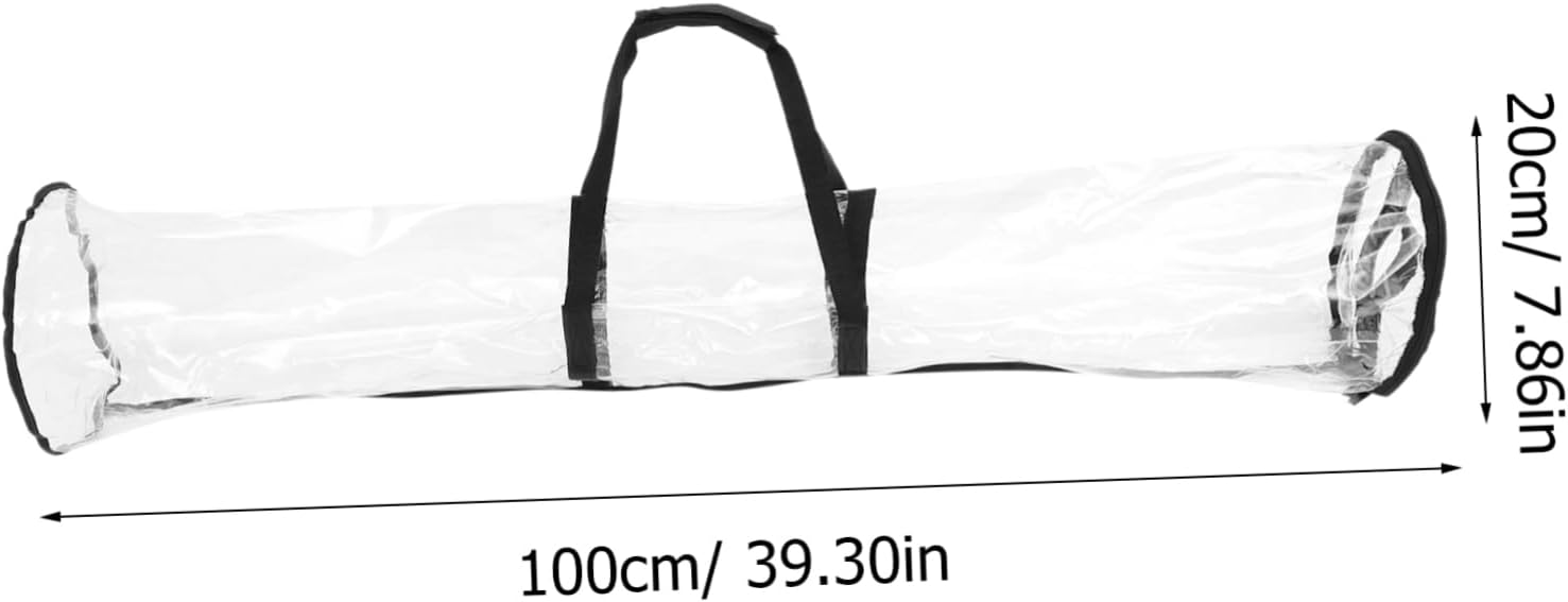 Vaguelly Christmas Storage Bag Wrapping Paper Organizer Sturdy Handles Material Easy to Transport for Holiday Wrap and Ribbons