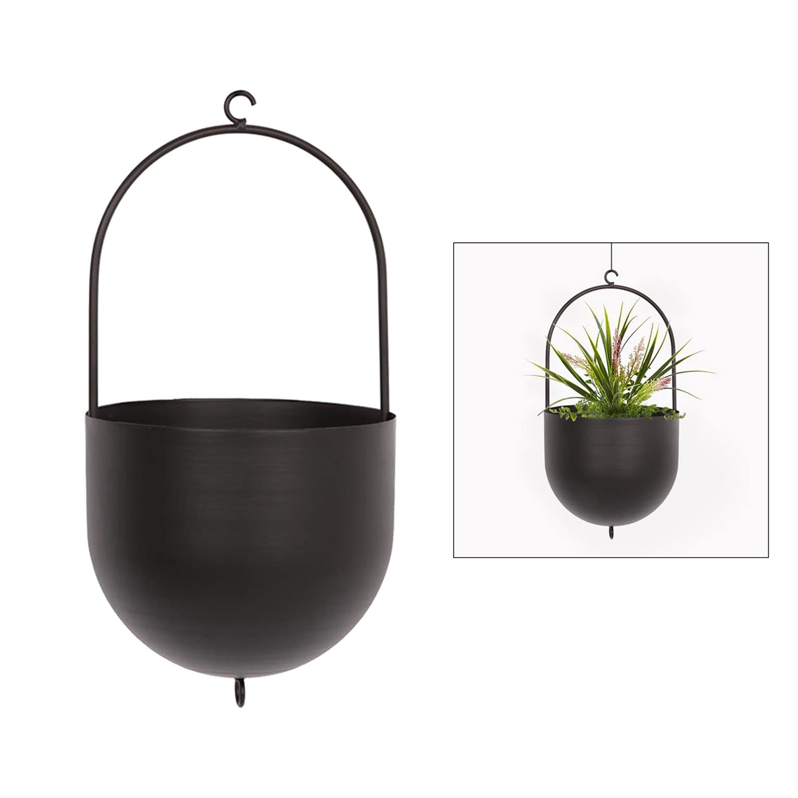 HASMI Jardiniere Balcon Jardinière Suspendue en métal balançoire Pot de Fleur Porte-Plante avec Crochet for Petite décoration succulente Balcon Salon Pot Suspendu Plante Interieur