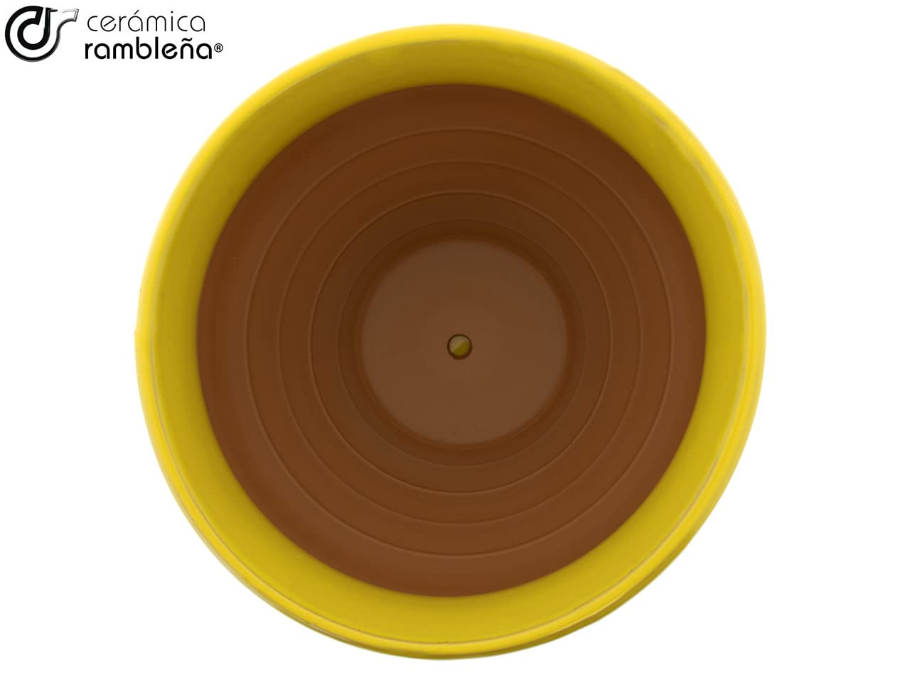 CERAMICA RAMBLENA | Vasi di terracotta rossa | Vasi decorative | Vasi in ceramica | Vasi da esterno | Vaso di cocco - Albero - D128 | Decorazione 100% Fatto a Mano | 26x26x21 cm | Piatto Incluso