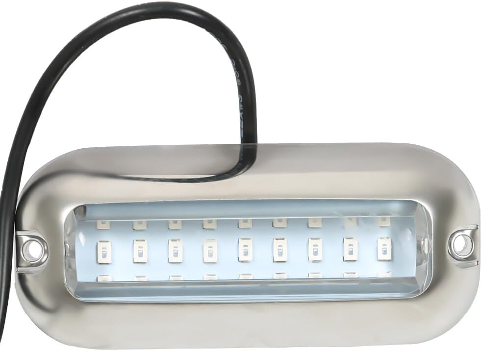 27 Boat Lights For MarineTransom Light Underwater Lamp Blue Stainless Steel New Genuine OEM Replacement Part
