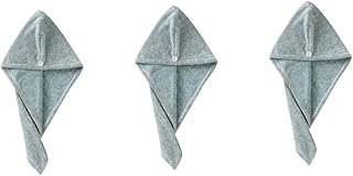 3 Peças Toalhas De Microfibra Para Cabelo Toalha De Secagem Rápida Touca De Banho De Cabelo Toalha De Secagem Rápida Para Cabelo Touca De Banho Elástica Toalha De Cabelo Touca