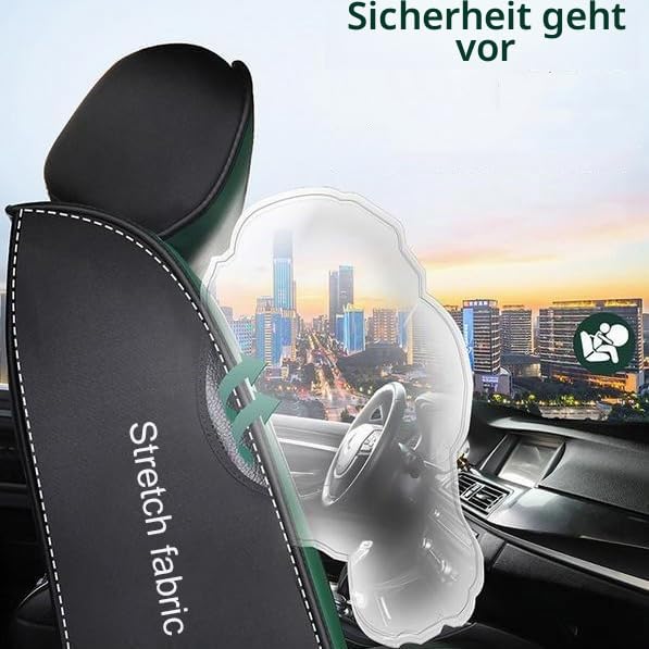 Auto-Sitzbezug Komplettset,für FIAT 500/500C/500E/Abarth 500 2007-2020 2021 2022 2023 2024 Auto-Schonbezüge die Vordersitze Rückbank Autositzbezüge Set Auto-Zubehör Innenraum,B