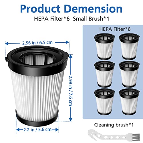 6-Pack HEPA Filters for Fabuletta Vacuum Cleaner - Image 4