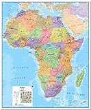 Maps International Large Political Africa Wall Map - Pinboard - 47 x 39