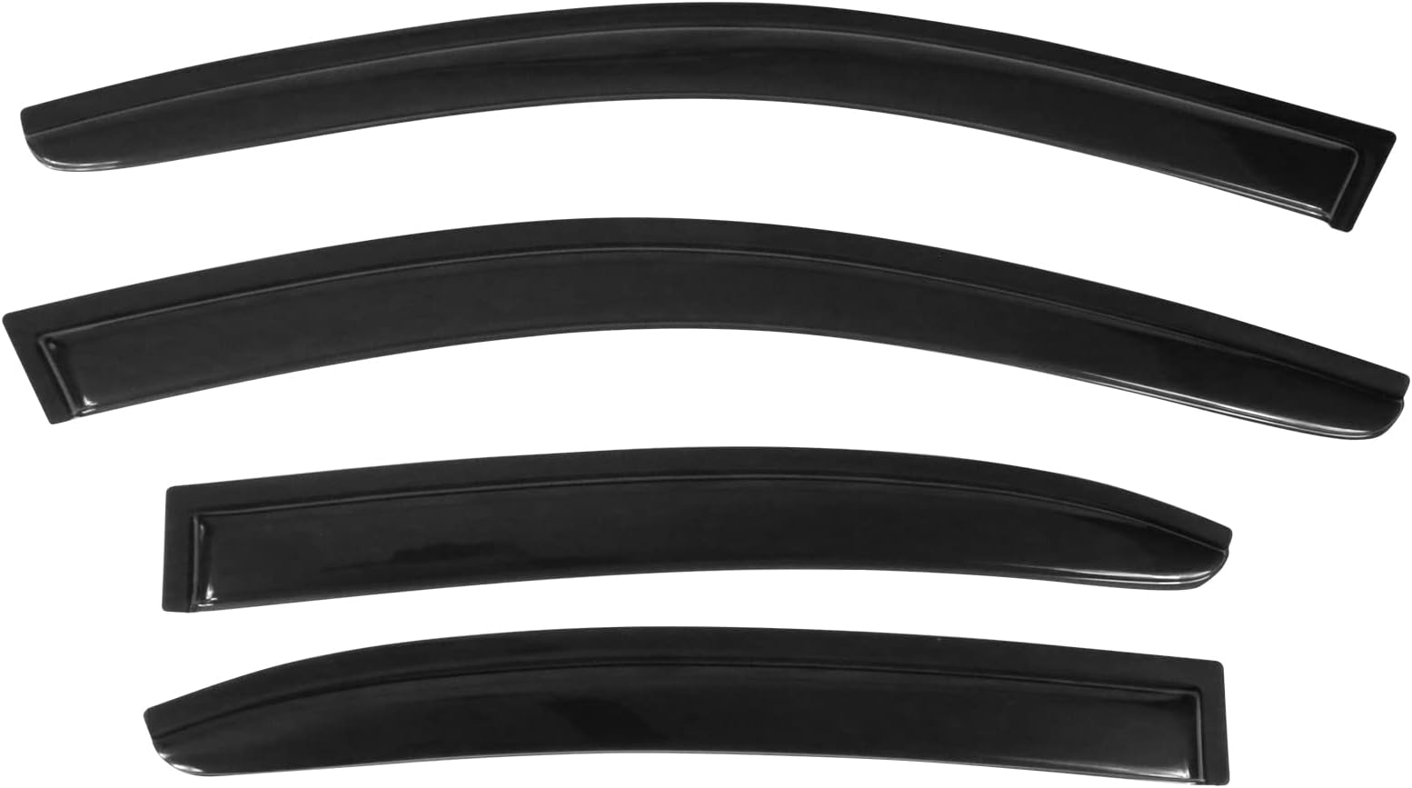 Window Visors Compatible with 2011-2018 Volkswagen Jetta, Dark Smoke Car Rain Sun Window Shade Guard Visor by IKON MOTORSPORTS, 2012 2013 2014 2015 2016 2017