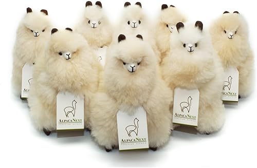 Miniatura 24 de Peluche de alpaca, 12 pulgadas, lindo, suave y tierno juguete de peluche de alpaca hecho a mano en piel natural de Alpaka real (12 pulgadas, beige)