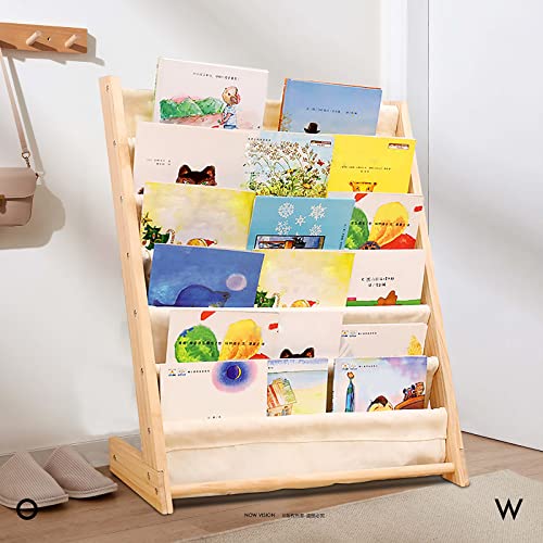 Wanlecy 6 Tiers Kids Book Rack Storage Bookshelf, Wooden Bookcase Children Book Shelf Rack Storage Bookshelf Tidy Organizer For Playroom And Children’s Room, 29.5X11.8X31.1Inch #TOP3