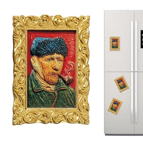 Dayysiuy Imanes para - Cuadros Famosos En Resina Vintage - Decorativos Pizarra Imanes Pegatinas,para Cocina Armario Pizarra Manualidades Fotos Escuela Hogar Decoración
