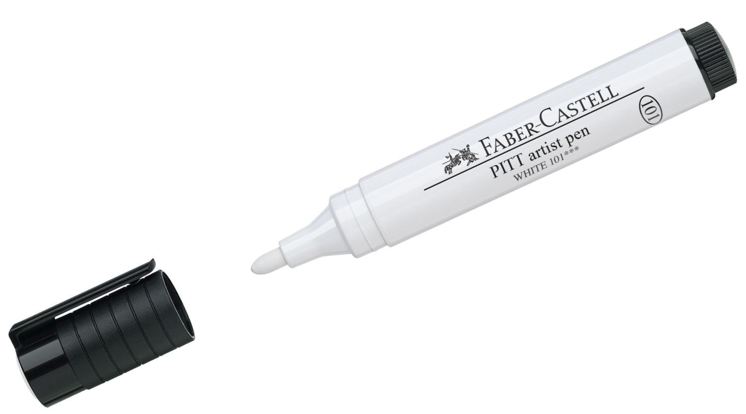 FABER-CASTELL 167601 - Rotulador Pitt Artist Pen, 2,5 mm, punta redonda, blanco