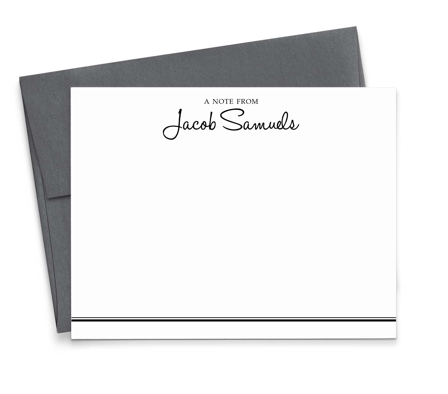 Personalized Stationery Set, Professional Note Cards, Custom Note Cards, Personalized Thank You Cards, Your Choice of Colors and Quantity (Modern)
