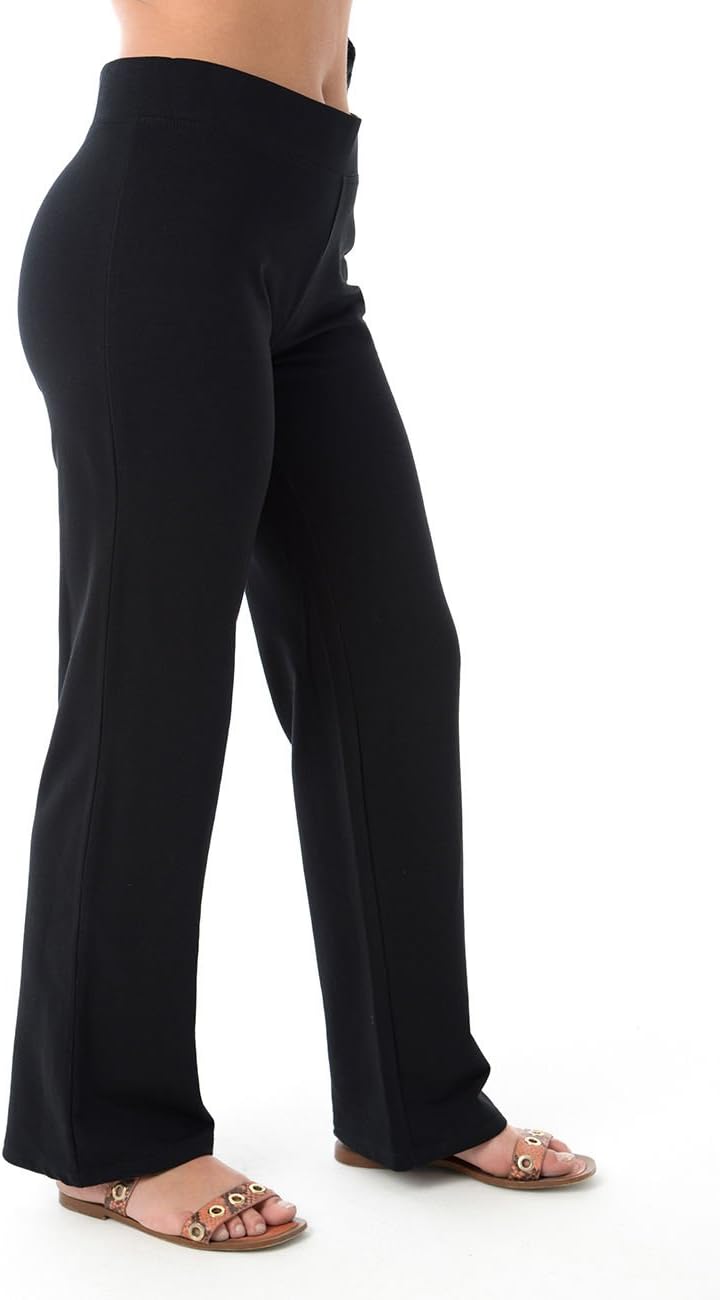 Ex Famous StoreLadies Cotton Stretch Tracksuit Bottoms Sports Gym Straight Leg Joggers Pants Black