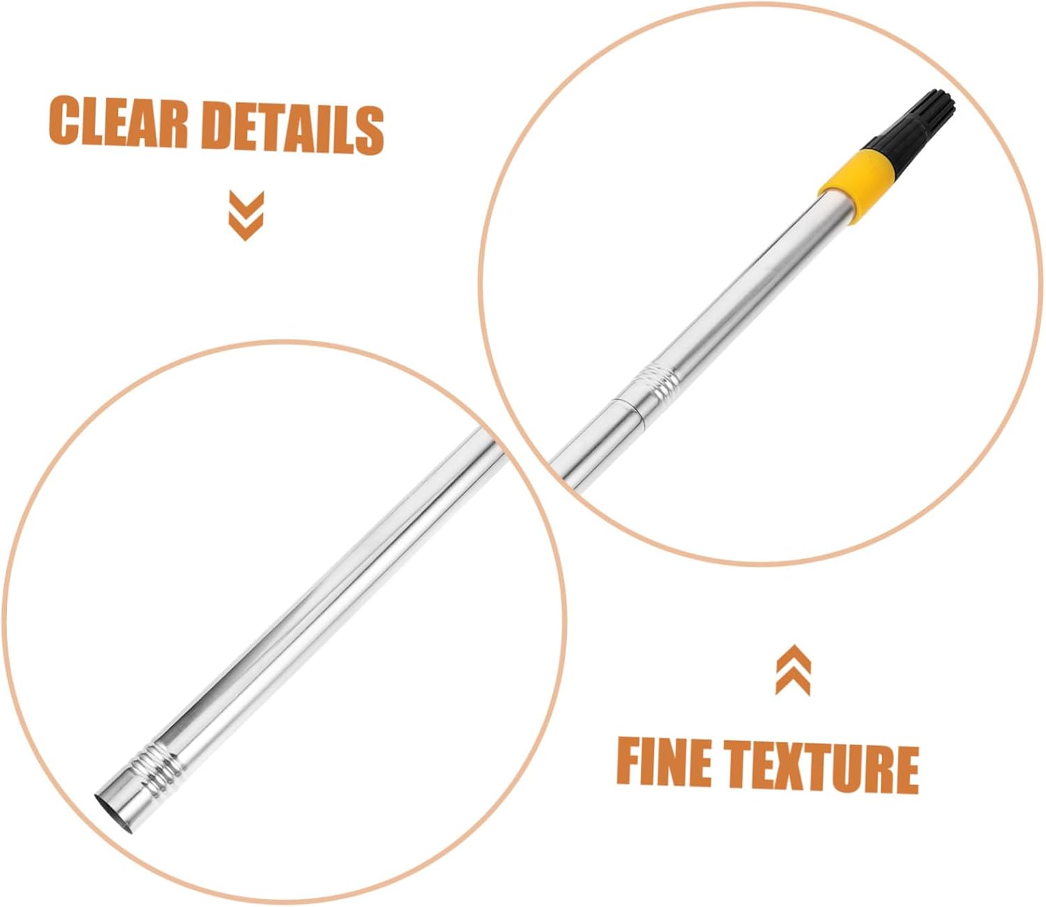 ORFOFE 1 Set Stainless Steel Paint Roller Extension Poles Sections Roller Poles for Home and Office Painting Needs Easy to Install Threaded Design