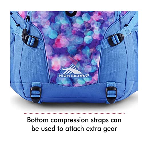 Image of High Sierra Loop Backpack, Travel, or Work Bookbag with tablet sleeve, One Size, Shine Blue /Lapis