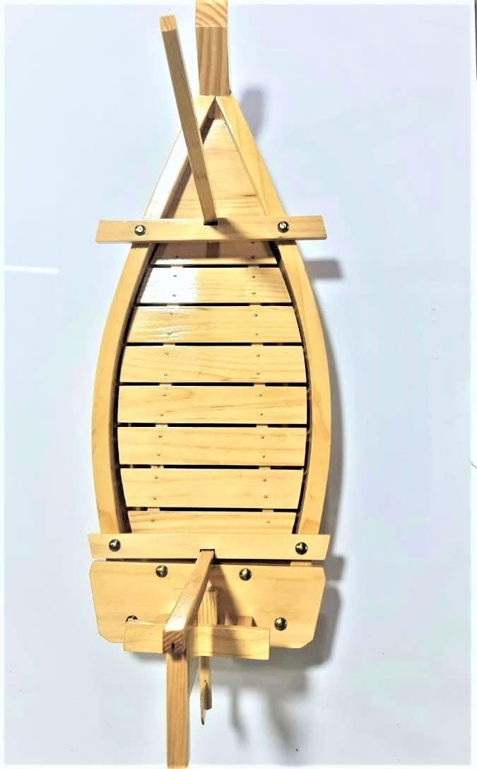 Wooden Sushi Boat Serving Tray, Bamboo Sushi Boat, Wooden Sushi Boat, Sushi Serving Boat, Sushi Boat Plate Commercial, Large Sushi Tray Serving Boat Plate 60cm. 23.6 inches