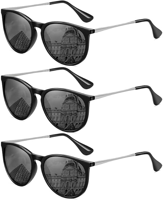 Ougenni Sunglasses Womens Men Vintage Polarized Retro Sunglasses Women Sunglasses Round Classic UV Protection