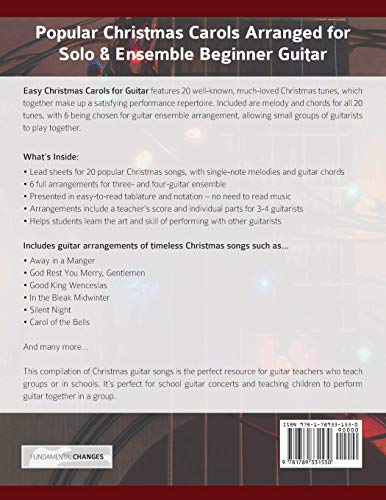 Snapklik.com : Easy Christmas Carols For Guitar: Popular Christmas ...
