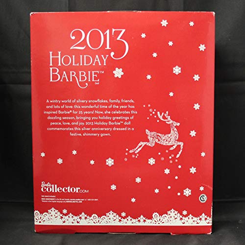 2013 Holiday Barbie 25 aniversario Auburn miniatura 2