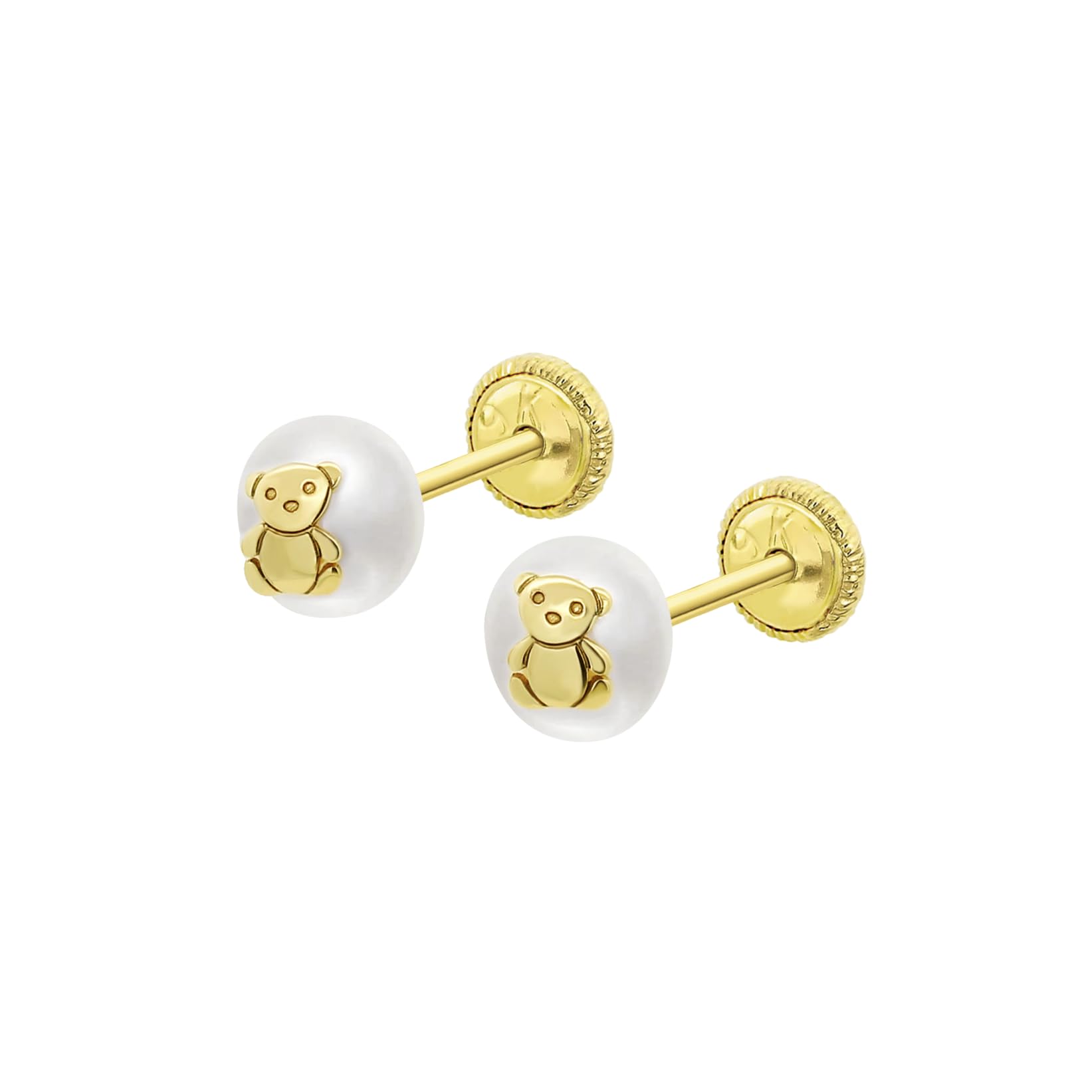 TIME ROAD Ohrringe Baby Mädchen de Gold 9K HIN00043/6 | Tier-Ohrringe 6 mm, Kinder 3, 6, 12 a 24 Monate, Ideal als Geschenk zur Geburt, Taufe oder Geburtstag