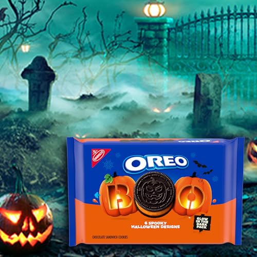 OREO Orange Creme Chocolate Sandwich Cookies, Limited Edition, Halloween Cookies, 18.71 oz image 7