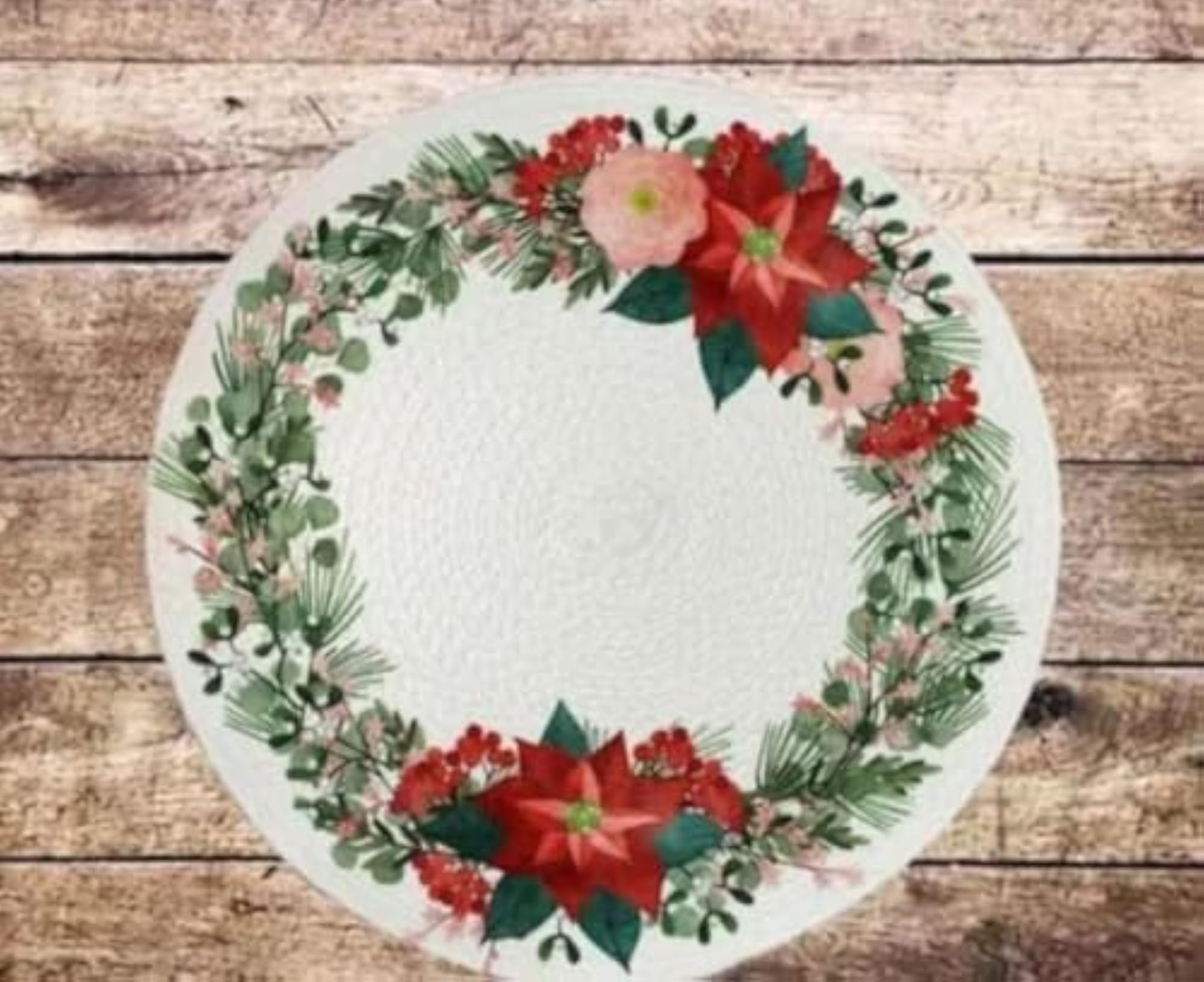 Round Christmas Placemat for Dining Table