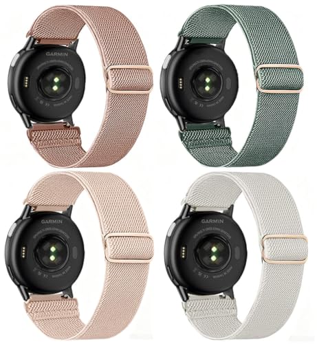 20mm �L�k���E�H�b�`�o���h Garmin Vivoactive 6/5/3 Music Venu Sq 2 Forerunner 55/165/245/645�p 4�{�p�b�N �\�t�g�i�C�����ґg �L�k�N�C�b�N�����[�X�X�|�[�c�X�g���b�v �����p �s���N/�T